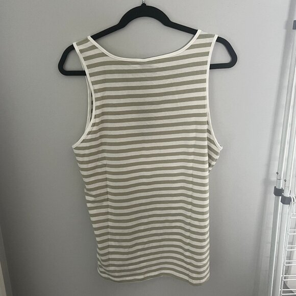 Vero Moda Green/Cream Striped Tank, Size XXL - Picture 2 of 6